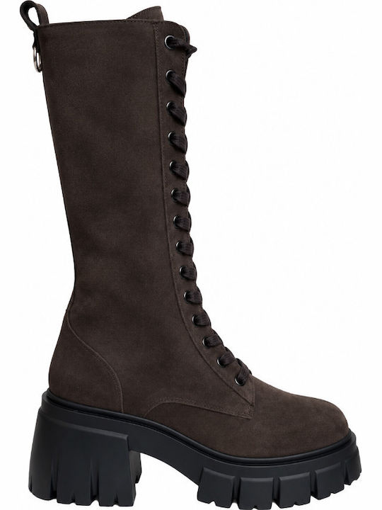 Tsakiris Mallas Wildleder Damenstiefel mit hohe...