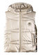 Kids’ Casual Sleeveless Short Hooded Beige Jacket