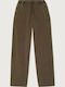 Capri-Fleece-Jogginghose Braun