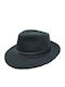 Brims and Trims Black Fabric Men's Fedora Hat