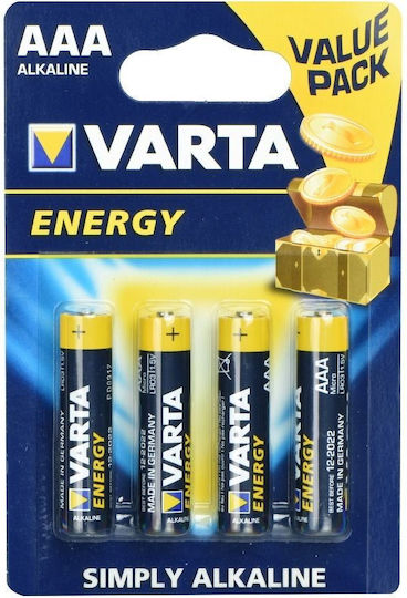 Varta Energy Алкални батерии AAA 1.5V 4бр