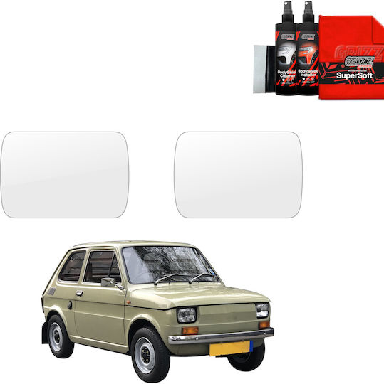 Transparent Protective Film Grizzglass Bodyshield Headlights Fiat 126p 1972-2000 2in1