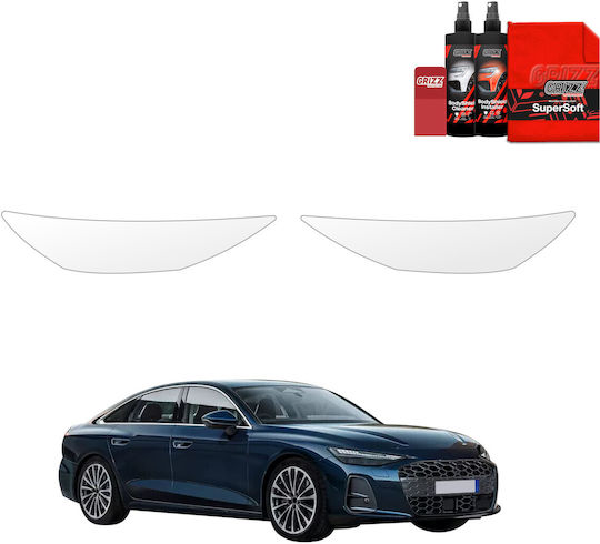Transparent Protective Film Grizzglass Bodyshield Headlights Audi A6 C9 Limousine 2025-2026 2in1
