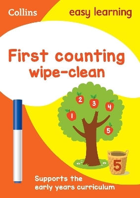 Prima carte de numărat, pentru vârstele 3–5 ani, carte de activități reutilizabilă, ideală pentru învățarea acasă, Collins Easy Learning Preschool