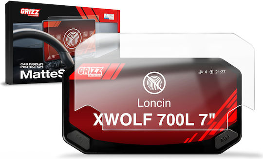 Mat Screen Protector Grizzglass Cardisplay Protection Loncin Xwolf 700l Mud 5" 2025-2026