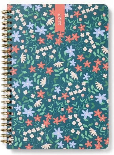 Letts Spring Valley Wochenkalender A5 2027 Grün