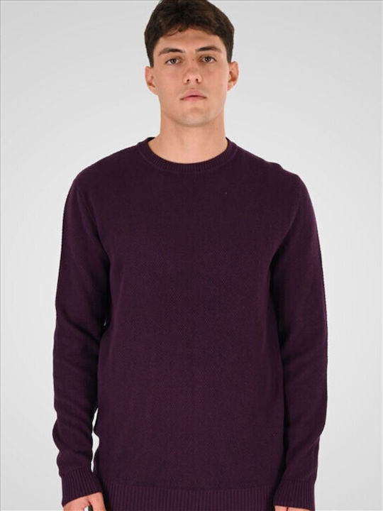 Rebase Langarm-Pullover in Bordeaux