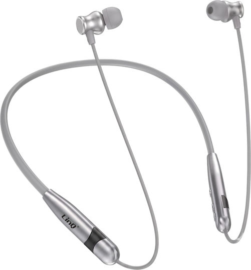 LinQ In-Ear Bluetooth Слушалки за Свободни Ръце, Устойчиви на Изпотяване, Сребристи