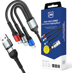 Accessories 3mk Hyper Cable N-series 6 In 1 C A To C Lightning Micro 1.2m Qc 3.0 9v/2a 18w Black 5903108685252 Accessories 3mk Hyper Cable N-series 6 In 1 C A To C Lightning Micro 1.2m Qc 3.0 9v/2a 18w Black 5903108685252