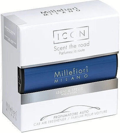 Millefiori Milano Icon Car Air Freshener Woods & Spices Textile Geometric