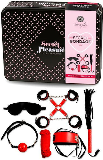 Secretplay BDSM Комплект в Червен Цвят 6 Бройки