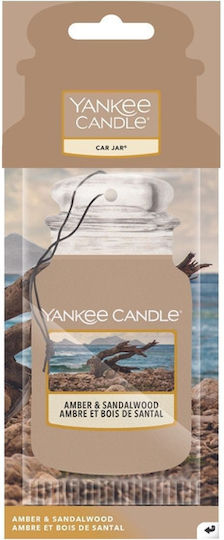 Yankee Candle Ароматизатор за автомобил Car Jar Amber & Sandalwood 15 г