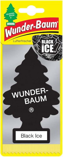 Wunder Baum Hanging Car Air Freshener Card Black / Ice