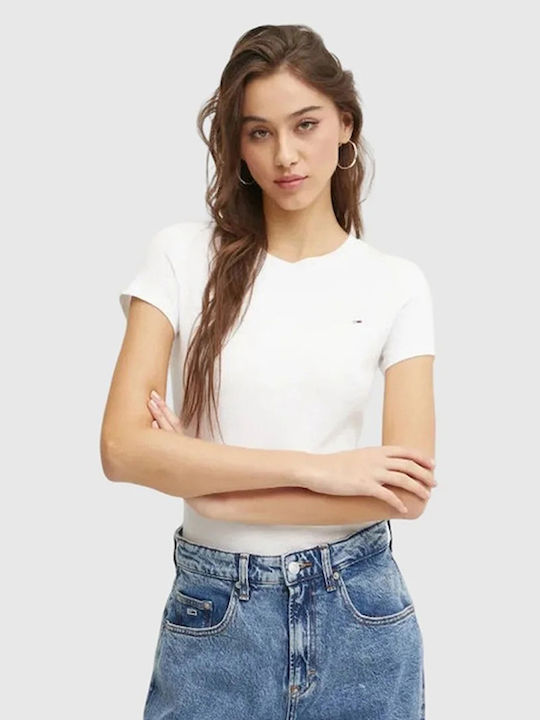 Tommy Hilfiger Γυναικείο T-shirt Εκρού