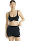 Active Essentials Cotton 3stripes Scoop Γυναικείο Αθλητικό Μπουστάκι Black