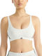 Active Essentials Cotton 3stripes Scoop Γυναικείο Αθλητικό Μπουστάκι White