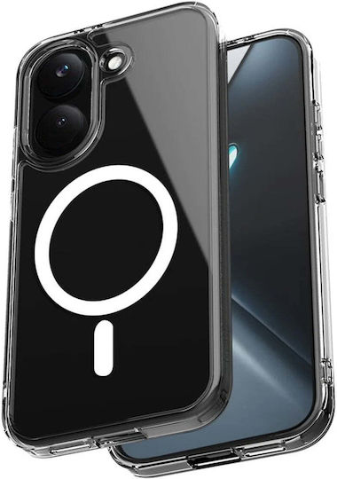 Crong Husă Hibridă Transparentă cu Spate Magnetic și Curea Transparentă (Poco X8 Pro)