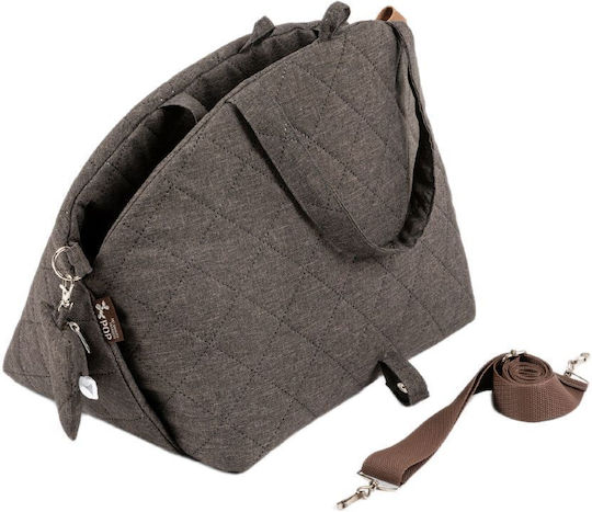 PQP Hundetragetasche für Hunde und Katzen Braun L45 x B35 x H30 cm