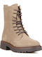 Suede Women's Brown Combat Boots