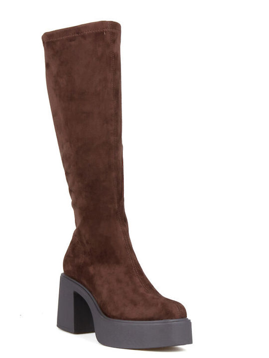 Wildleder Damenstiefel Braun