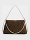 Leather Women's Shoulder Bag Suede Wood