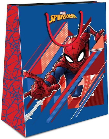 Pungă de Cadou din Hârtie cu Tematică „Spiderman” 23x11x18 cm 12 Bucăți