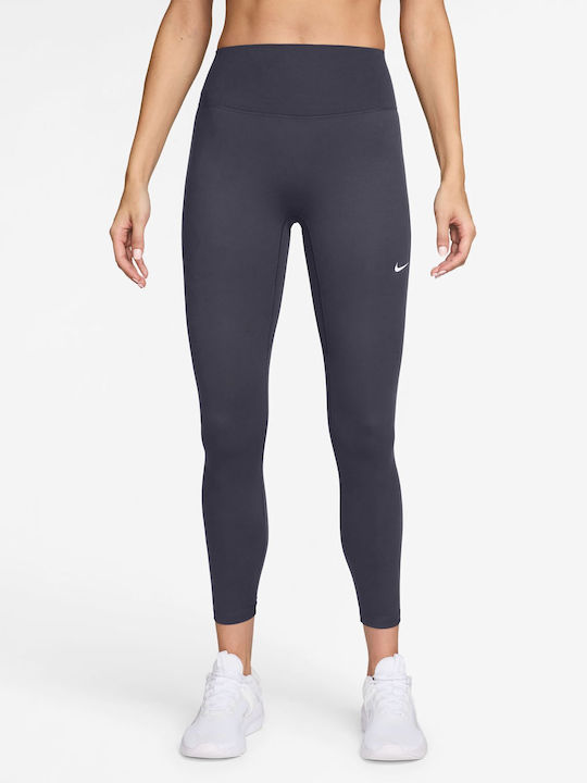 Dri-FIT One Training Γυναικείο Cropped Κολάν Ψηλόμεσο Gridiron / White