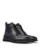 Pix Black Leather Combat Boots