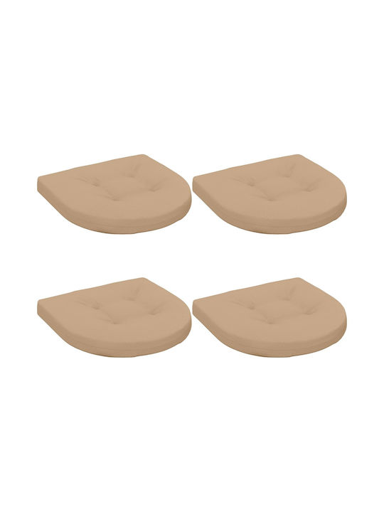 vidaXL Gartenstuhl Sitzkissen Bogenform Sand 4 ...