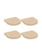 vidaXL Gartenstuhl-Sitzkissen Bogenform Creme 4 Stk. 40 x 40 cm