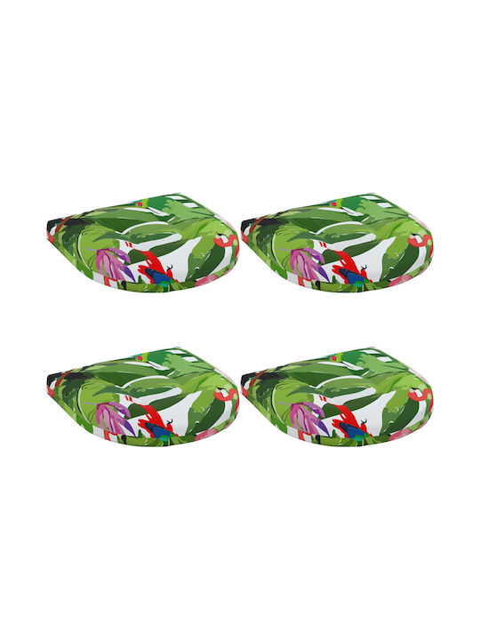 vidaXL Gartenstuhl Sitzkissen Bogenform Mehrfar...