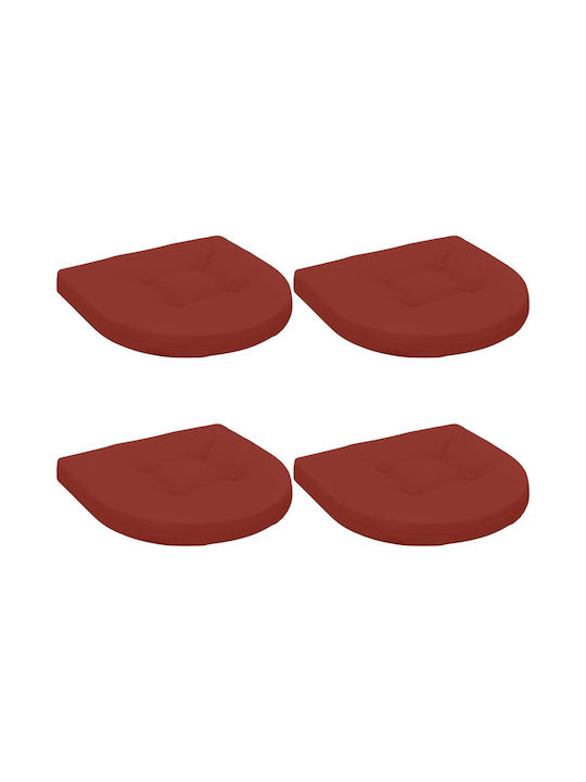 vidaXL Gartenstuhl-Sitzkissen in Bogenform Rot ...