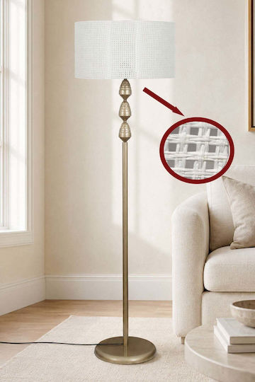 SteweHome Floor Lamp H153cm Burgundy