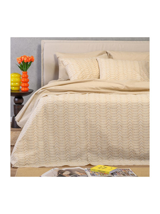 Melinen Paris Super-Double Fitted Bed Sheet Set...