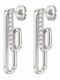 Jools Dangle Earrings with White Zircon Stones Silver 925 Se70285d3