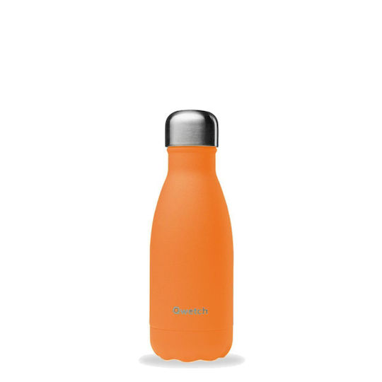 Qwetch Stainless Steel BPA Free Thermos Bottle 260ml Pop Orange Orange