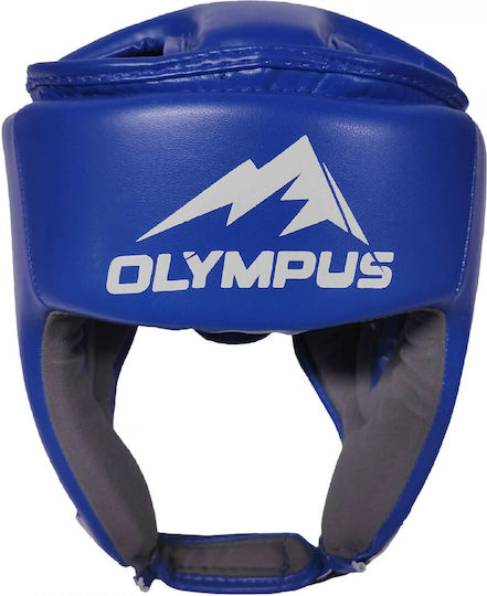 Olympus Sport Boxhelm für Erwachsene Offener Typ aus synthetischem Leder Blau