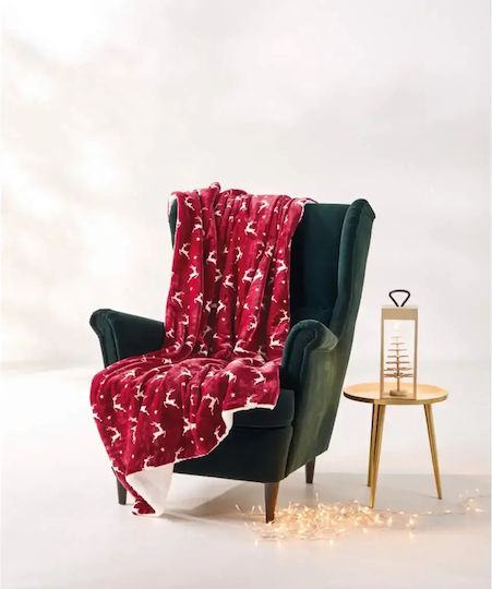 Kentia Snow Одеяло Sherpa за диван 130x170 см Snow
