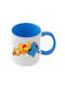 Winnie-Pooh-Tasse mit hellblauem Henkel und hellblauer Innenseite