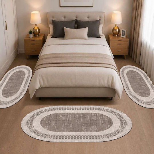Homeone Modern Schlafzimmer-Teppichsets Samt 3 Stück Homeone Modern Schlafzimmer-Teppichsets Samt 3 Stück