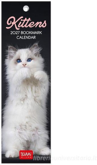 Legami 2027 Calendar Bookmark 18x5.5 Kittens Ag270157