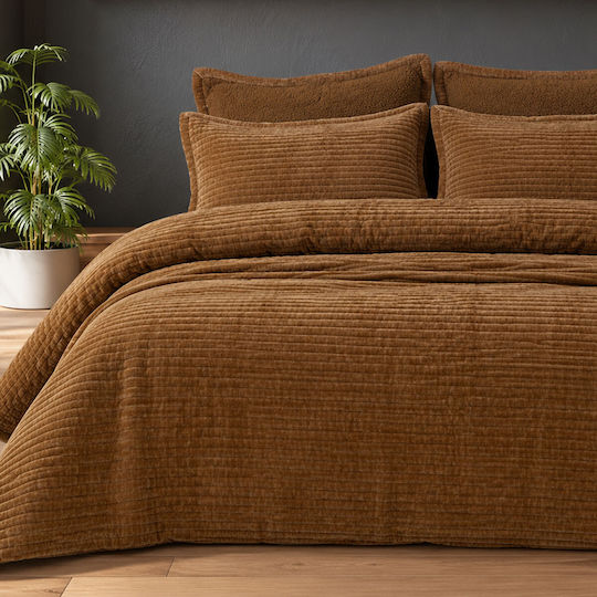 Nef-Nef Homeware Brave Κουβερλί Υπέρδιπλο από Πολυεστέρα Dark Olive 240x220cm