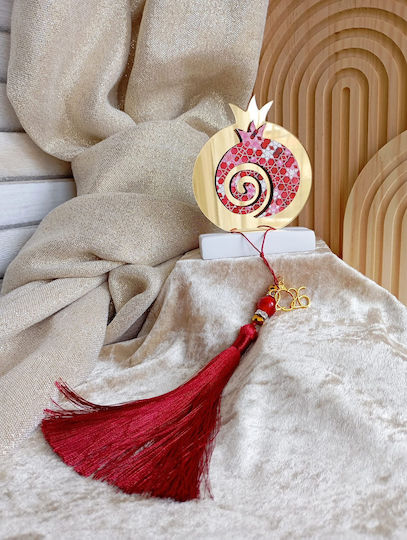 By Anastasia's Art Creations Tabletop Lucky Charm Red Pomegranate Made of Plexiglass