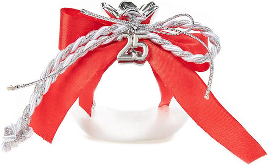Nuova Vita Handmade Tabletop Pomegranate Lucky Charm Silver Ceramic