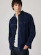 Classic Langarm-Cord-Overshirt in weiter Passform Navy Blazer