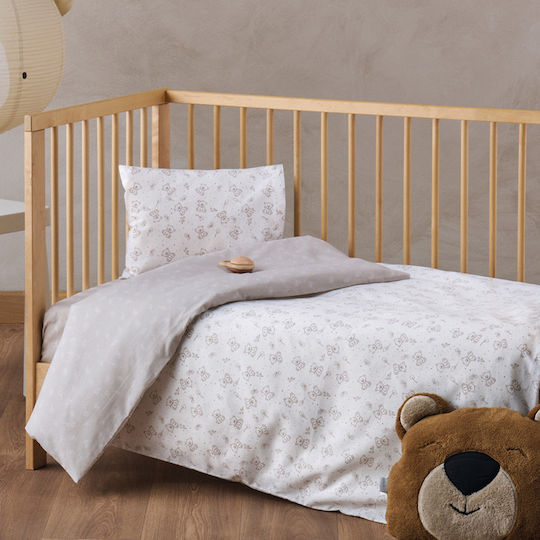 Kentia Комплект Бебешка завивка за люлка Екрю 100x140 см