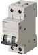 Siemens Μικροαυτόματος Διακόπτης 2p C 4a 6ka Ac 5sl6204-7