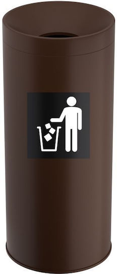 Pam & Co Plastic Waste Bin 65 L Brown