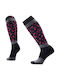 Smartwool Wild Blossom Șosete de Schi și Snowboard Negre 1 Pereche