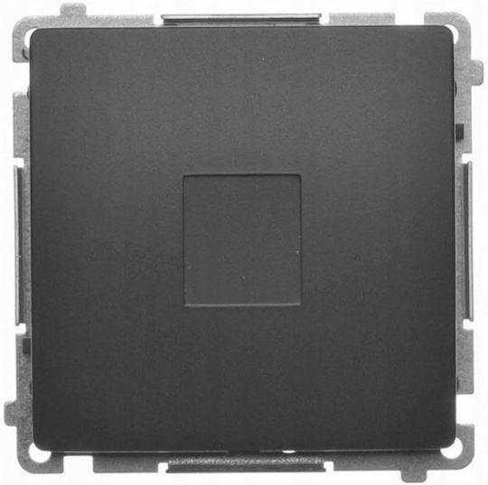Kontakt-Simon Simon Basic Blindabdeckung für Rahmen Befestigung mit Klemmen oder Schrauben Schwarz Bmps.01/49